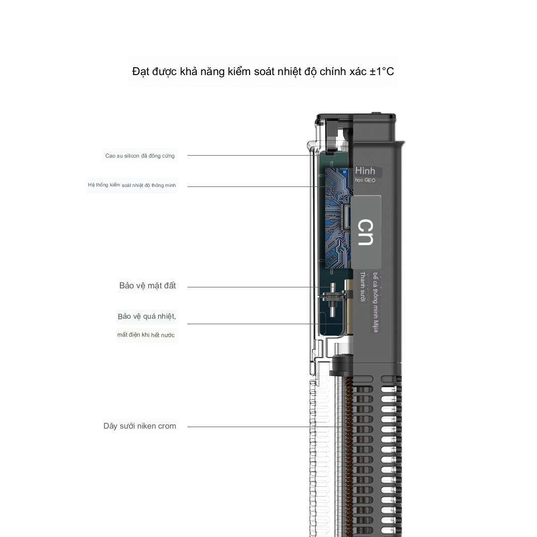 Thanh sưởi bể cá Xiaomi 50W MYG100G1 dùng cho bể cá thông minh Xiaomi 20L